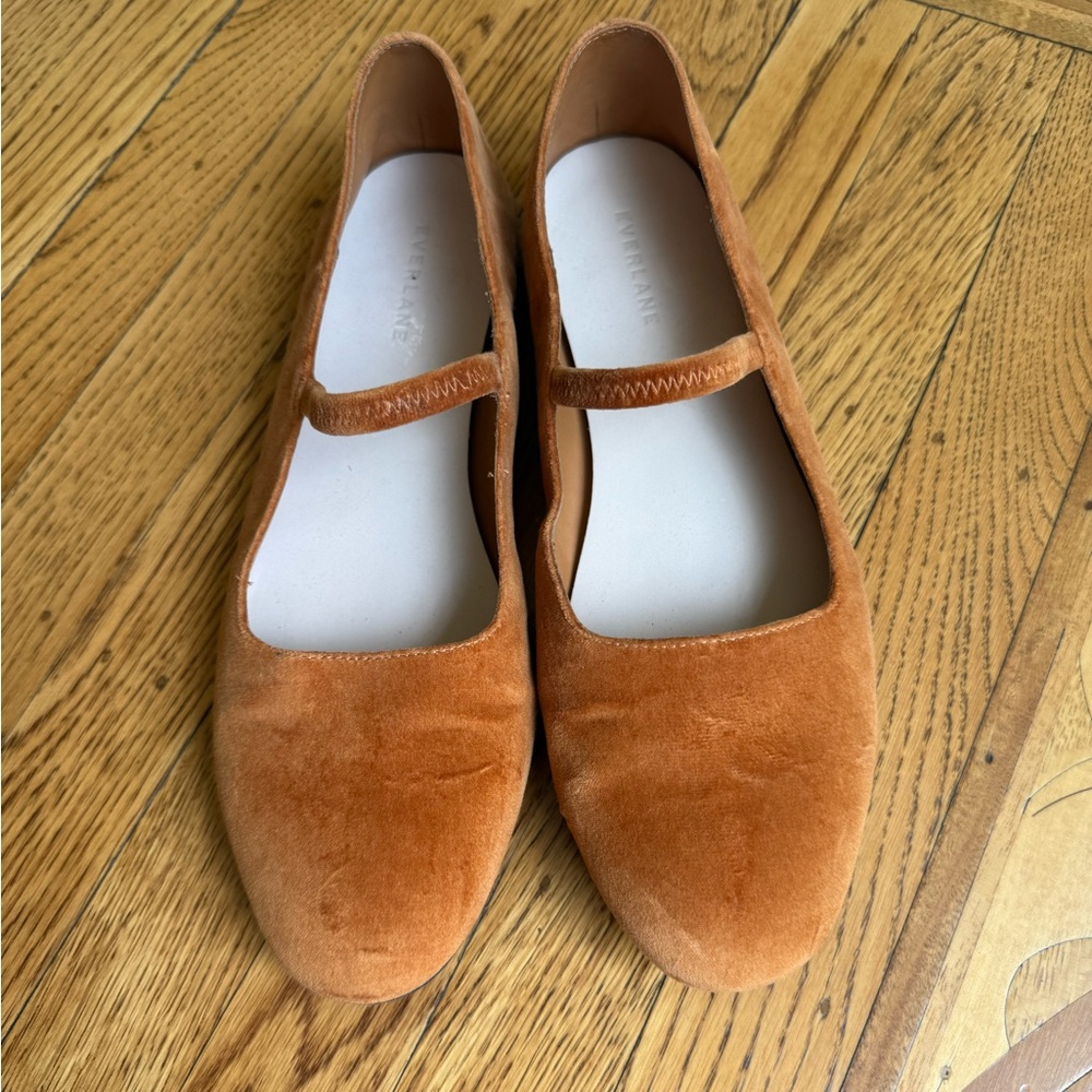 Everlane The Mary Jane in Toasted Almond Velvet Womens Flats Shoes Size 10.5 - Picture 2 of 7